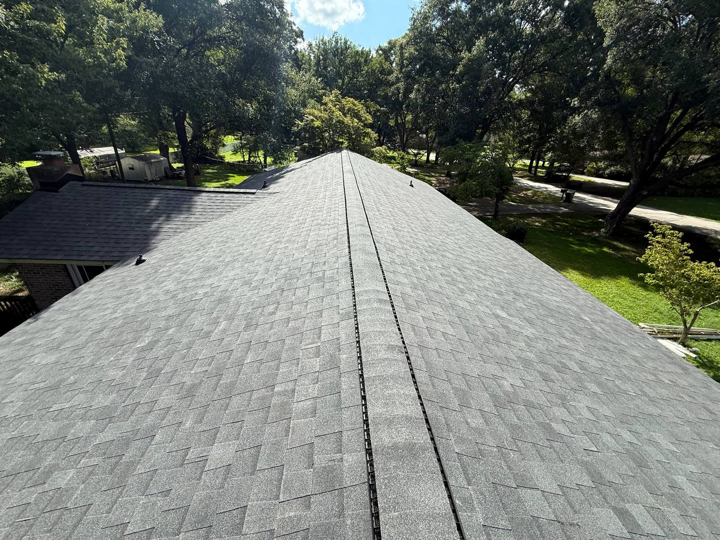 Roof repair in progress, Charlotte NC