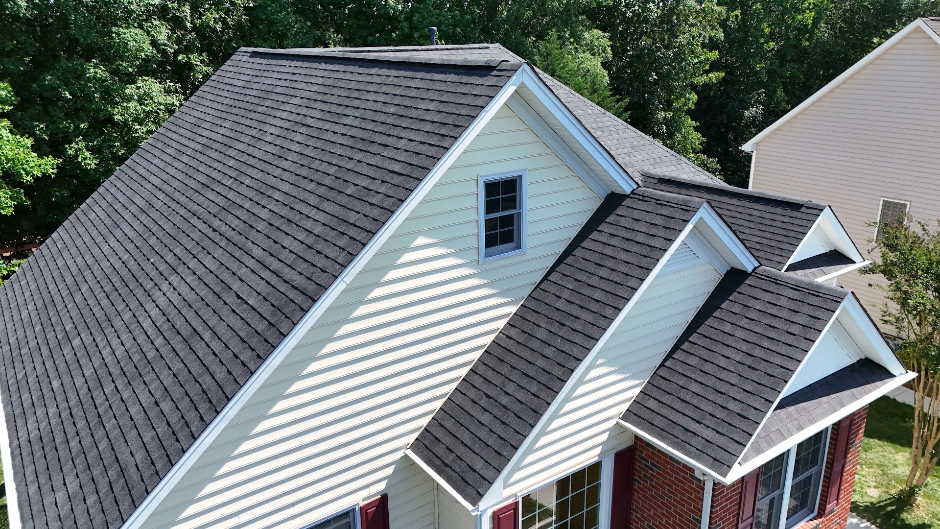 Finished roofing job, street view